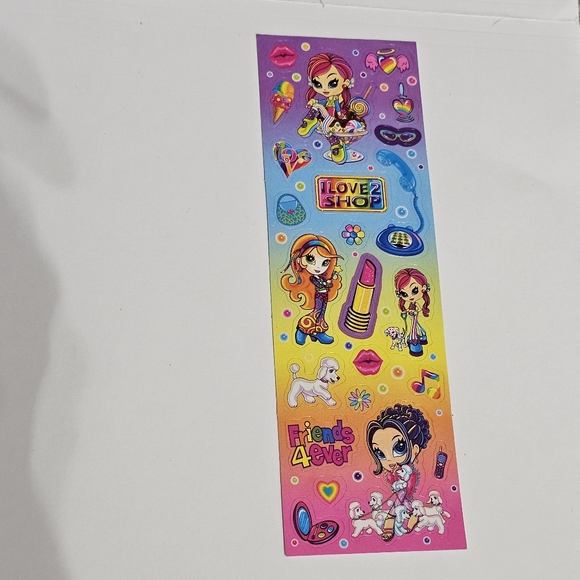 Lisa Frank I Love To Shop Sticker Strip - 23 Stickers - Picture 2 of 9